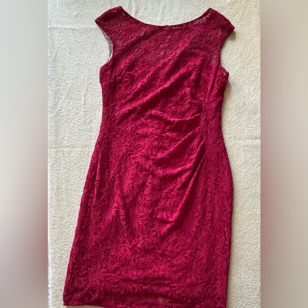 Lauren Ralph Lauren Deep Red Lace Dress
